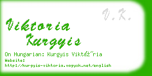 viktoria kurgyis business card